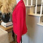 ZARA  Basic Shoulder Pads Hot Pink Single Button Blazer Size Medium Photo 4