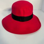 Bollman Hat Company Hot Pink 100% Wool Felt Fedora Hat Wide Brim Photo 2