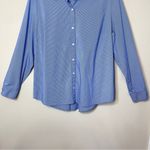 Apt. 9 ❄️3/$18  Blue & White Pinstripe Button Down with Roll Tab Sleeves, XL Photo 2