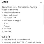 We Wore What  Floral Midi Dress NWOT Sz 2 Photo 8