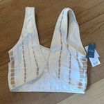 Gilly Hicks NWT  Reversible Sports Bra in White and Tan size small Pink Photo 0