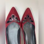 Stuart Weitzman Y2K Vintage Red Suede Heels Kitten Pumps Size 9 Photo 6