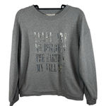 All Saints Freedom Iona Crewneck Sweatshirt Women's Size‎ 8 Designer Cozy Gray Photo 0