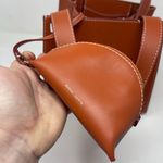 DANSE LENTE Margot Leather Tote Bag Sunset Orange Photo 4