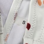 White Print Padded Sports Active Bra Beach Bikini Bralette Swim Top S Small Photo 5