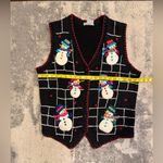 B.P. design Festive Snowman Knit Vest Black Size L Photo 4