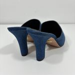 Veronica Beard $385 NIB Carlotta Denim Mixed-Media Heels shoes 10.5 M Photo 7