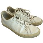 VEJA White Sneakers Tennis Shoes Lace Up Casual Brazil Stitching Size 38 7 US Photo 3