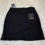 Hudson Jeans  Lulu Pierced Denim Mini Skirt Photo 3