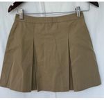 Sporty & Rich Vendome Box Pleat Skirt Beige Chocolate Preppy Equestrian Academia Size XS Photo 10
