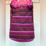 Lululemon Scoop Neck Running Tank | 4 | EUC | Pink/Grey Stripes | Shelf Bra Photo 5