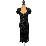 Urban Outfitters Velvet Floral Midi Dress Women’s Medium Black Whimsigoth NWT Photo 1