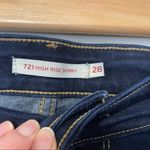 Levi's Levi’s Dark Wash 721 High Rise Skinny Jeans Womens 28 Blue Denim Zip Fly Fall Photo 2