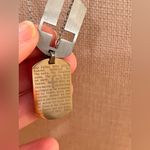 Silver and Gold Cross Mixed Metal Pendant Necklace dog tag dainty chain Photo 1