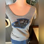 PINK - Victoria's Secret Sequin Carolina Panthers Pink XS Grey Tee Photo 3
