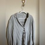 Free People  all about the‎ feels button down top tunic shirt sz large in grey Photo 1