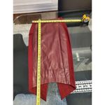 Hommage  Women's Solid Red Polyester Pull On A-Line Long Maxi Skirt Size Small Photo 8