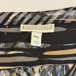 Dana Buchman  Womens PXL Black Geometric Print Wrap Dress Long Sleeve Tie Waist Photo 7