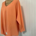 Ruby Rd . Woman’s V-Neck Blouse 1x Tie Front Coral Textured top Photo 5