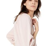 Splendid Women's Pink Shirred Shoulder Bubble Sleeve Sweatshirt Photo 3