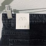 ZARA New Black High Waisted Bohemian Distressed Ripped Shorts 100% Cotton Size 8 Photo 11