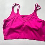 Danskin Scallop Hem Womens Thin Double Strap Crop Tank Luminous Pink Sz L Photo 1
