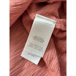 Frye Textured Boho Blouse Sleeveless Size XS Coral Pink Ruffles 100% Cotton Top Photo 2