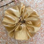 Gold Metallic JUMBO Large Oversized XXL Scrunchie Photo 0