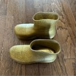 Bottega Veneta Puddle Glitter Monobloc Chelsea Rubber Boots Gold Sz 39 EU/9 US Photo 5