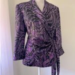 Alex Evenings Vintage ‘90s Purple Belted Jacket Photo 2