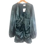 ✨Showpo. Richmond Long Sleeve Ruched Mini Sz 8 Dress✨ Green Photo 5
