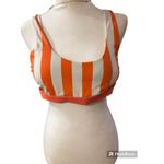 Striped Large 2 piece New High Waisted Bikini Set Orange Photo 1