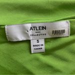 Atlein One Shoulder Ruched Dress Lime Green Size Small Photo 5