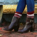 Frye  Malorie Knotted Short Boots Black Leather, Sz 6 Photo 1