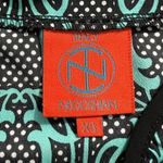 Tracy Negoshian Black & Green Georgia Polka Dot Swirl Tunic Top NWOT XSmall Photo 7