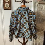 Vintage 90s Equestrian Horse Print Blue Swishy Track Jacket Size undefined Photo 8
