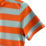 Nike  Baby Blue & Orange Striped Short Sleeve Casual Golf Shirt Women Sz XS Photo 2