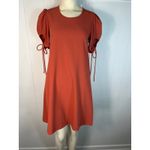 See By Chloe SEE BY CHLOÉ Ruched Sleeve Mini Shift Dress in Pepper Red. Size 38 or US 6 Photo 2