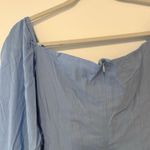 NWT RUMER Camille Long Sleeve Mini Dress In Blue Size XS Photo 6