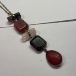 Loft Woman’s Signed Gold Tone with Multi Color Dangle Chain Necklace Photo 1