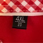 COOGI Vtg Classic Womens 4X Button Down Red Shirt Gingham Cuffs Embroidered Logo Photo 4