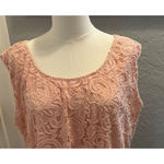 Star Vixen Crochet Lined Coral Paisley Women Tank Plus 2X Coquette Cottage Y2K Pink Photo 1