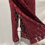 Band Of The Free New Lace Up V-Neck Diamond Midi Dress Lila Merlot Size Small Photo 5