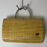 Pier Giorgio vintage, wicker, rattan, clamshell handbag, mid century modern Photo 0