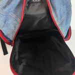 L.E.I Vintage 90s . Y2K Large Denim Blue Jean embroidered backpack Photo 4
