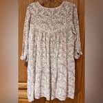 Ba&sh ‎ Esra Floral Embroidery Lattice Detail Mini Dress w/ Tassels Beige Size 8 Photo 11