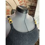 Jantzen  one piece swimsuit Vintage black textured gold buckles Photo 9