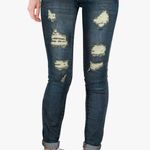 Hybrid & Company Women's Comfy Stretch Ripped Skinny Jeans Blue Size undefined Photo 0