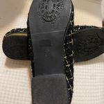 SheIn  Black and Gold Tweed Flats Photo 4