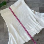 Free People  Solid Gold Ivory Ribbed Knit Mini Skirt Small Photo 7